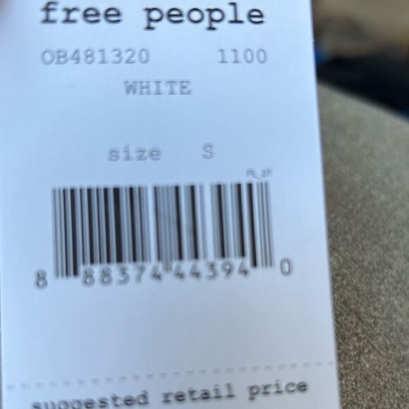 Free People White Show Me Some Shoulder Off Shoulder Cotton Blouse Small NWOT - Picture 6 of 11